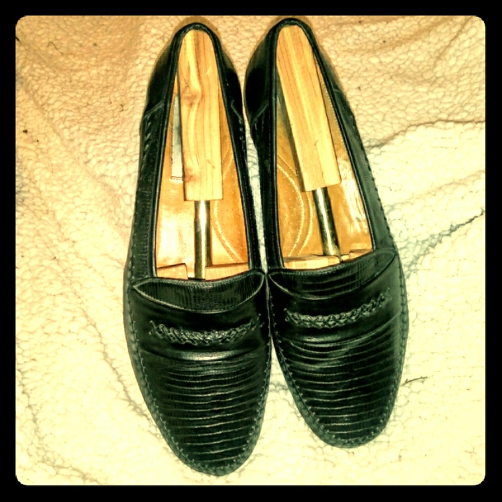 🦎 Mezlan Genuine Lizard Skin Loafer, Size 10.5